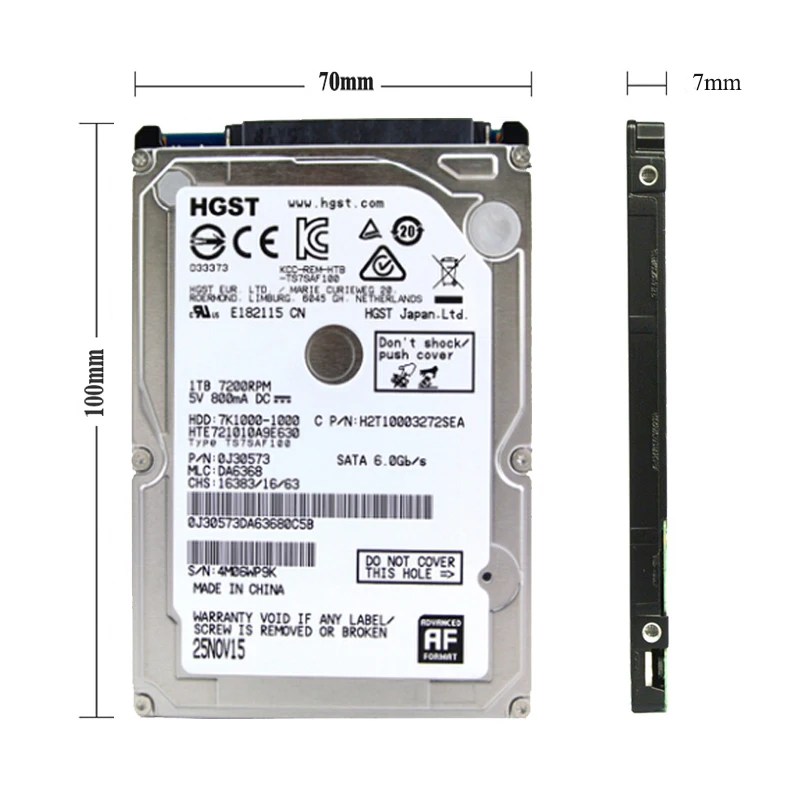  HGST marca PC portátil 25 
