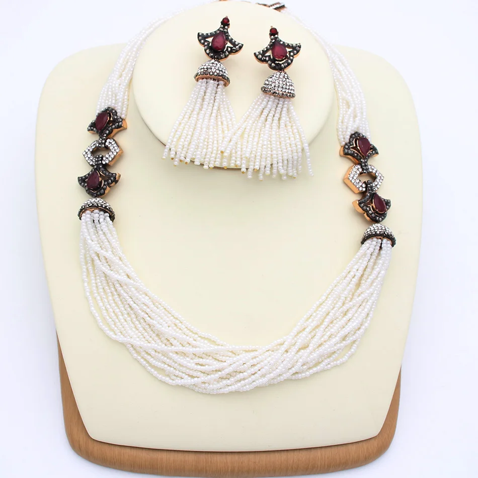 SUNSPICE-MS, элегантные турецкие женские бусы из смолы, ожерелье, серьги, Mrocco, Свадебные Ювелирные наборы, античное золото, индийский свадебный подарок