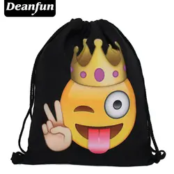 Deanfun Emoji рюкзак новые модные женские рюкзаки 3D печать пакеты шнурок мешок для мужчин S58