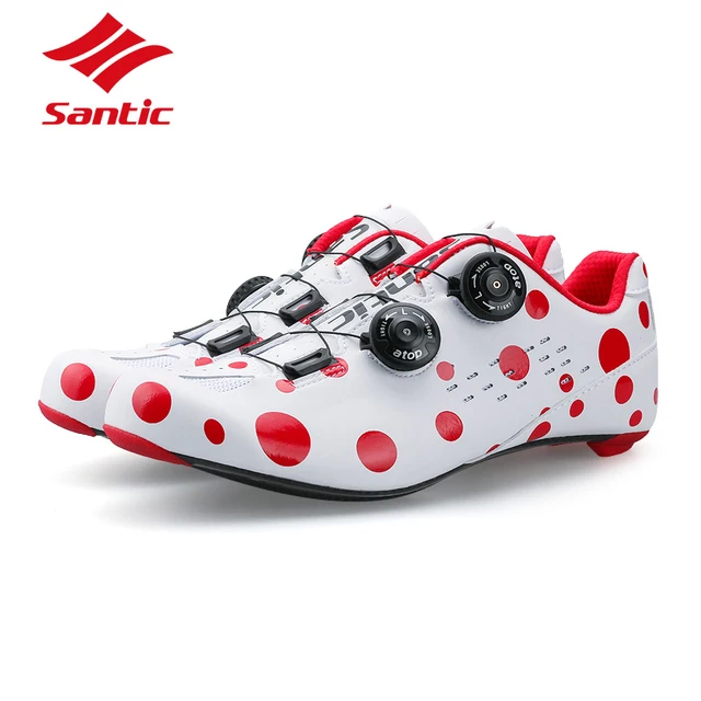 Cheap Santic Men Cycling Shoes Ultralight Carbon Fiber Road Pro Bicycle Self-Locking Shoes Breathable Bike Racing Athletic Shoes 2016