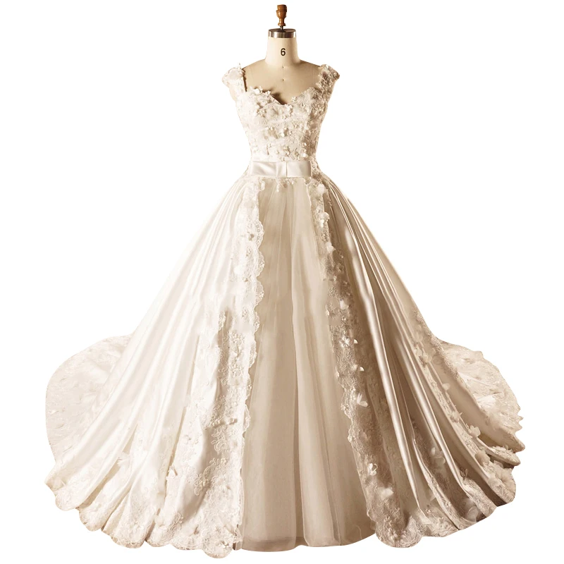 white floral ball gown