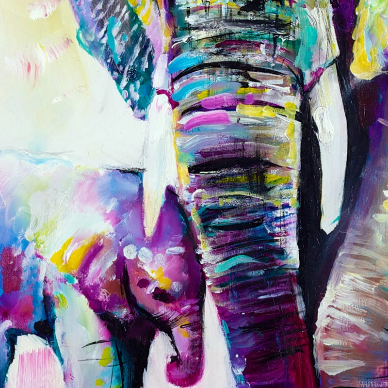 Nordic Style Canvas Art Prints Painting Poster, Print Oil Painting Elephant Wall Pictures for Home Decoration, Wall Decor