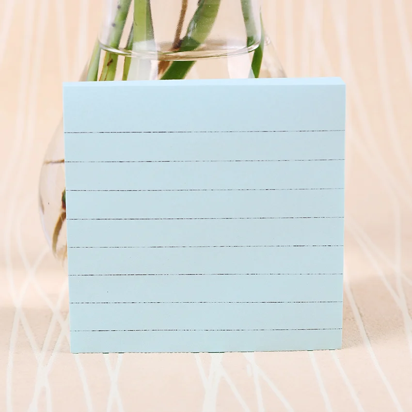 Kawaii Канцелярские Липкие заметки квадратный Одноцветный блокнот для заметок 80 страниц стикер простой милый ярлык точечный маркер бумага для заметок - Цвет: Синий