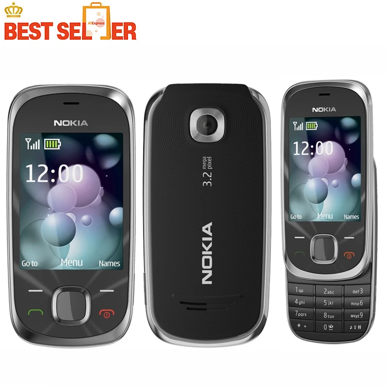 Разблокирована Nokia 7230 оригинальный мобильный телефон 3.2MP камера дешевый сотовый