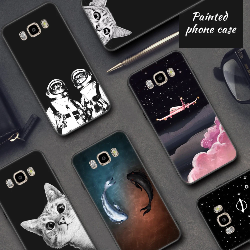 

Painted Silicone Soft Phone Case For Samsung Galaxy J6 J4 J2 Pro 2018 J3 J5 J7 2016 2017 Protective Back Cover TPU Capa