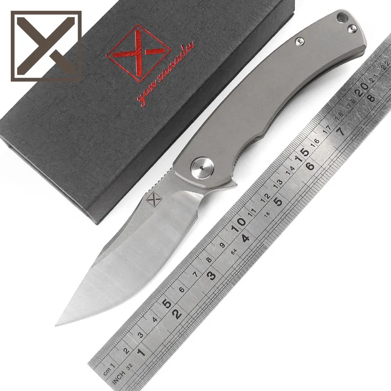 

DICORIA YX650 Flipper Folding Knife Titanium Handle D2 Blade ball bearing camping Hunt Camping Outdoor Survival knives EDC Tools