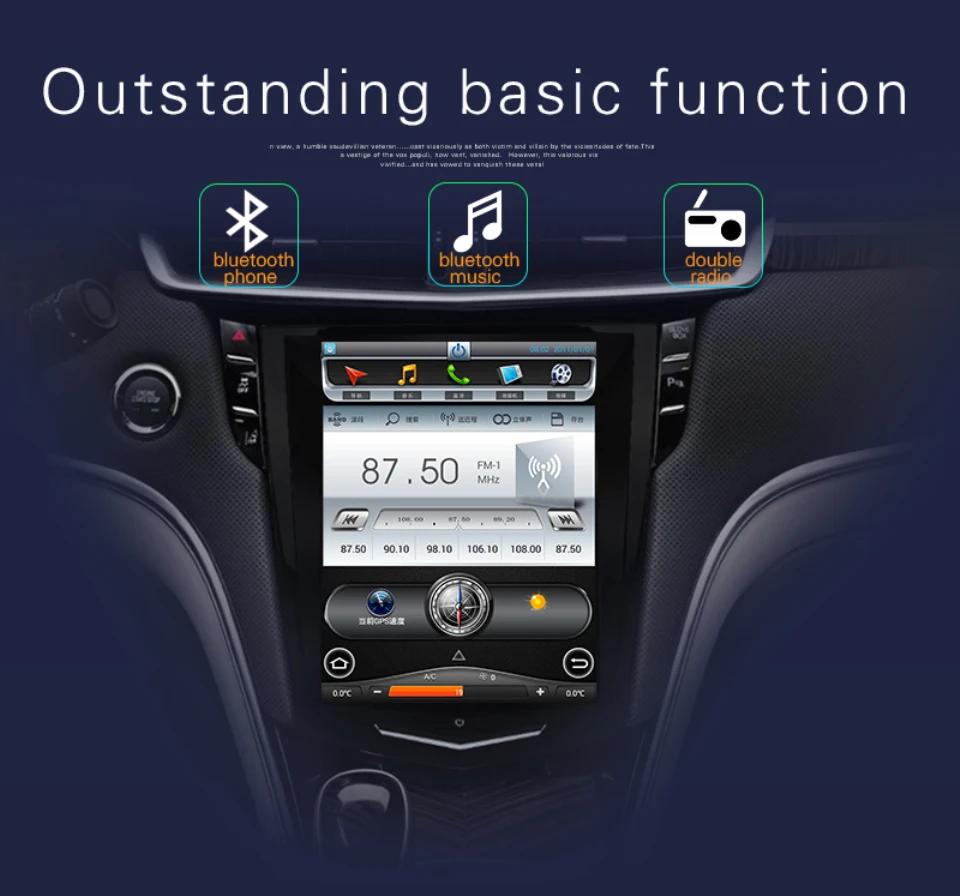 Perfect 32G ROM Vertical screen android car gps multimedia video radio player in dash for New Toyota Land cruiser prado  car navigaton 12