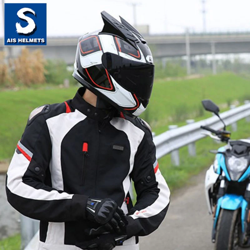 New AIS Full face motorcycle helmet man woman racing moto helmets 100%  Original motorcycle helmet