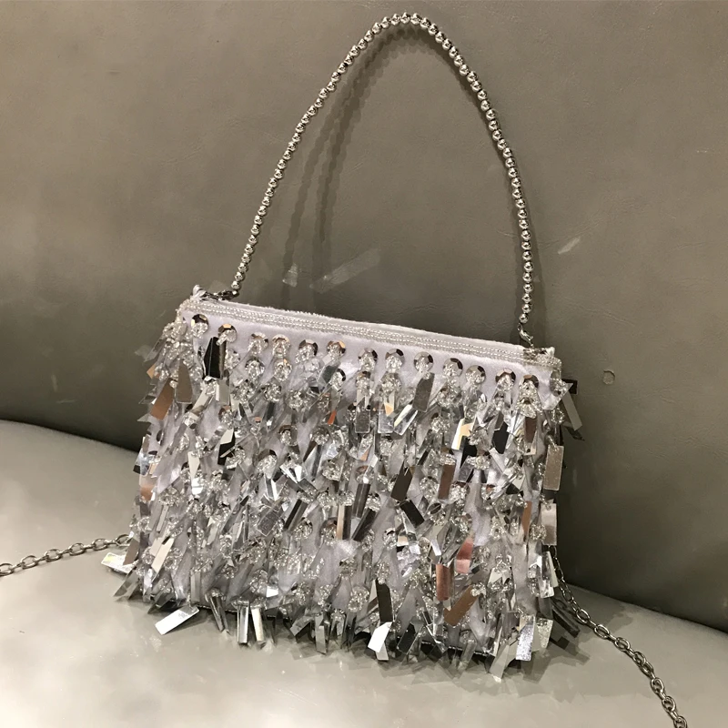 

Vintage Women Bag Fashion Diamonds Ladies Shoulder Bags Handbags Luxury Sequined Women Evening Clutch Chain Bags bolsa feminina