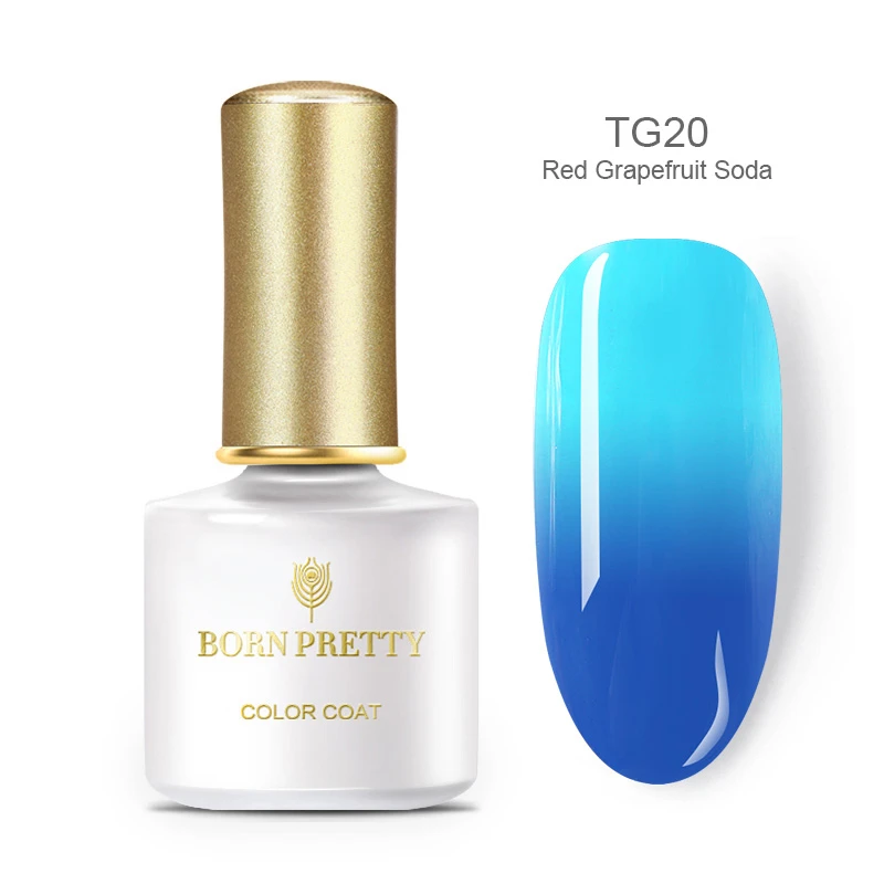 Термальный гель для ногтей BORN PRETTY, 6 мл, меняющий цвет при температуре, лак для ногтей, УФ светодиодный лак для ногтей, лак для маникюра - Цвет: BP-TG20