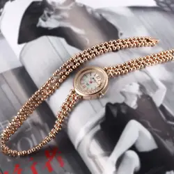 Высокое качество для женщин Кристалл дамские часы повседневное часы нержавеющая сталь Аналоговые кварцевые наручные для