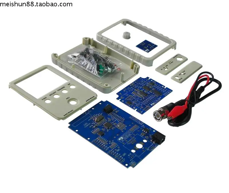 Digital Oscilloscope DIY Kit Parts with Case SMD Soldered Electronic Learning Set 1MSas 0-200KHz 2.4 TFT Handheld Pocket-size 6