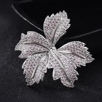 

Red Trees Brand Fashion Jewelry High Quality Leaf Brooch For Women Clothing Scarf Accessories Wholesale / Drop Shipping