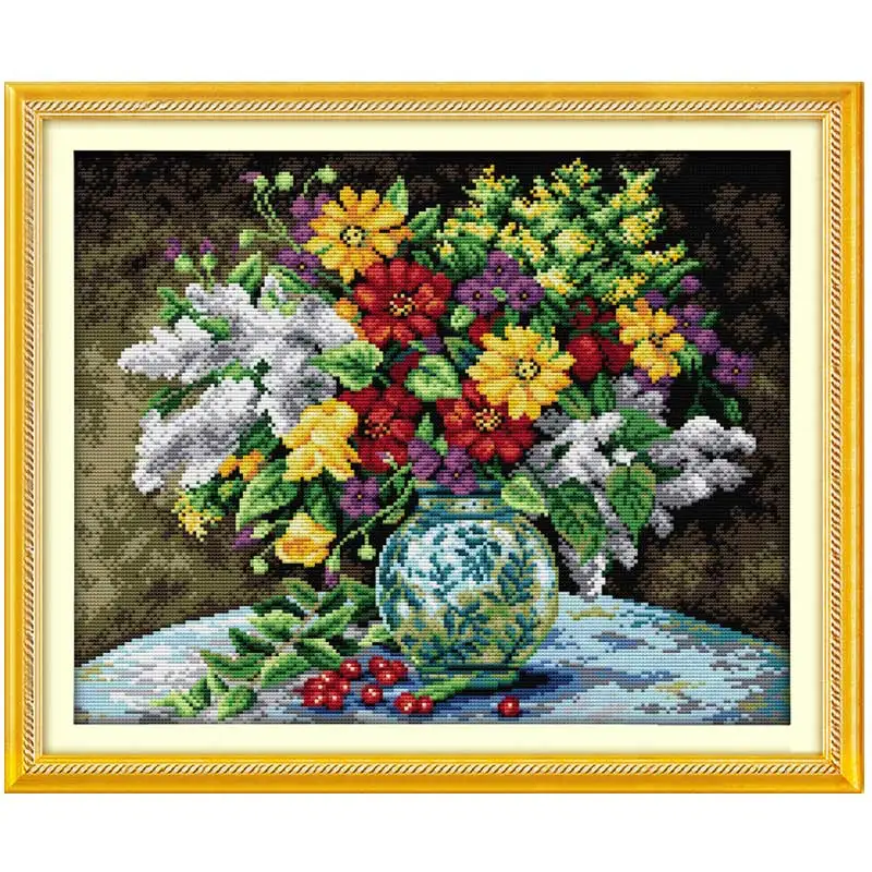 Aliexpress.com : Buy Beautiful vase Patterns Counted Cross Stitch 11CT