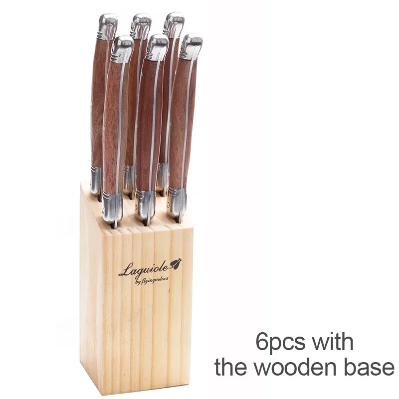6pcs with wood base