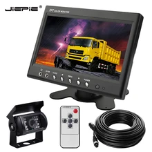 Vehicle Backup Camera Monitor System,Reversing Reverse Rear View Camera with 20M Aviation Cable+7 inch Car Monitor for bus truck byncg wireless car reverse reversing dual backup rear view camera for trucks bus excavator caravan rv trailer with 7 monitor