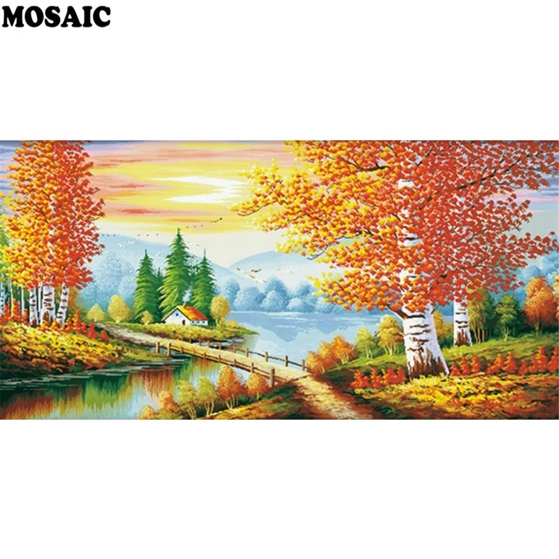 

Diamond Painting tree Landscape Diy Full Diamond Embroidery Scenery Mosaic Picture of Rhinestone Home Decor