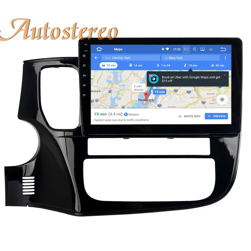 Discount Autostereo Android 9 Car GPS navigation For Mitsubishi OUTLANDER 2014 2015 2016 2017 multimedia SatNAV no DVD player head unit 10