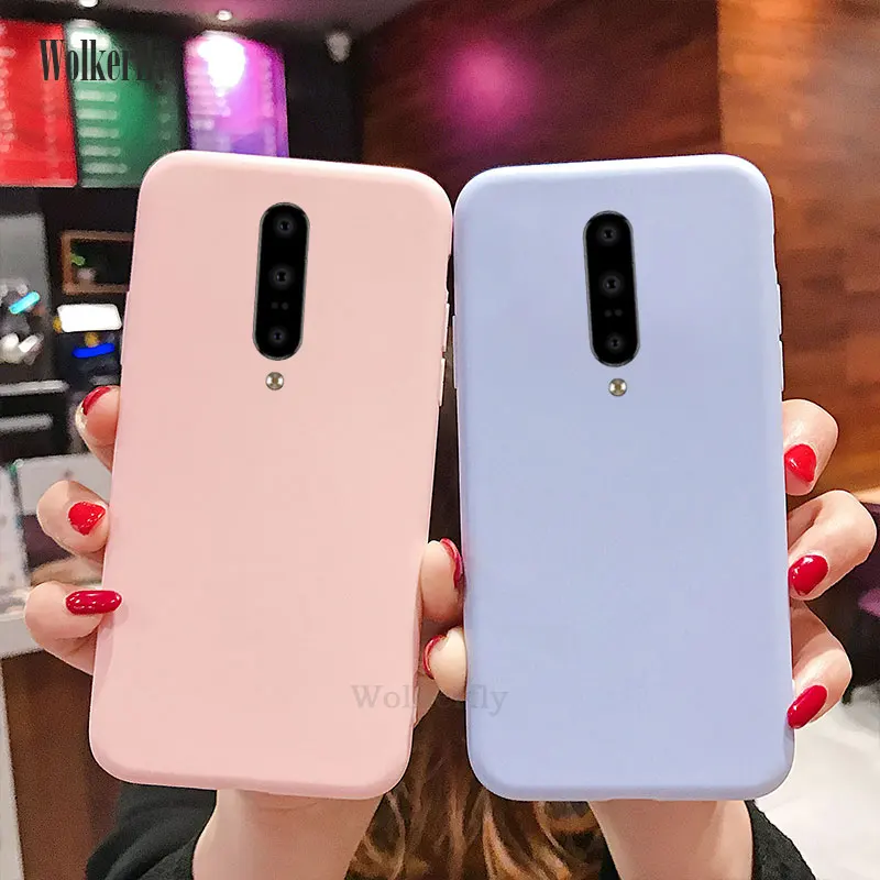 

For Oneplus 7 5 5T 6 6T Case Ultra-thin Color TPU Silicone Cover For Oneplus 1+5T 1+6T Case Candy Color Soft Back Cover Coque