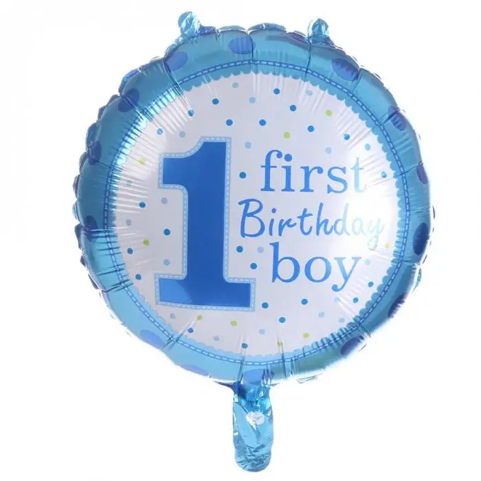 5 шт. первый День рождения украшения шары для маленьких мальчиков девушка с воздушными шарами пентаграмма Любовь Сердце шар 998