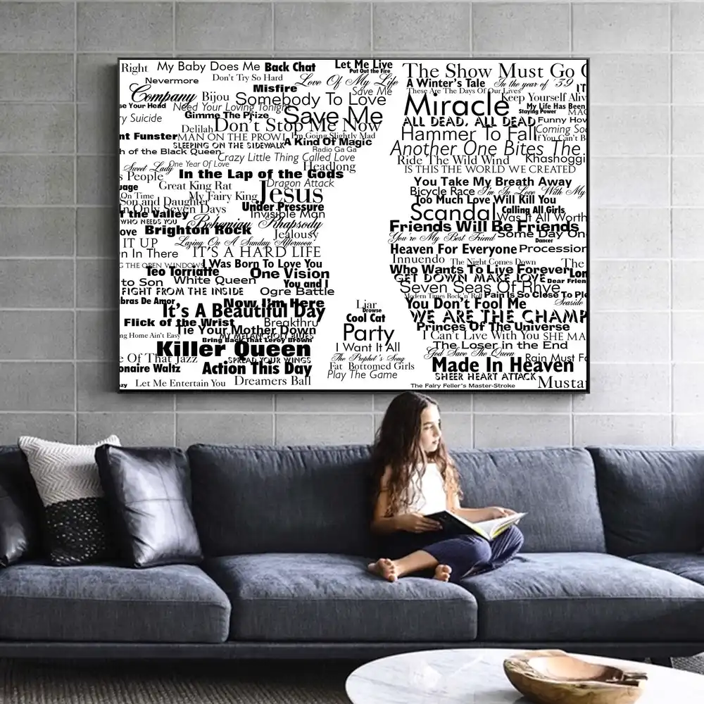 Queen Typography Wall Art Paint Decor Canvas Prints Paint Wall Decor Canvas Prints