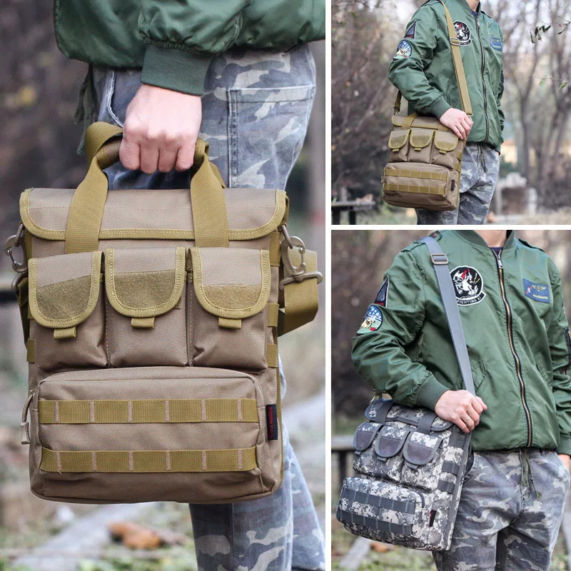 Мужская уличная тактическая сумка сумки мессенджеры Molle военная камуфляжная на