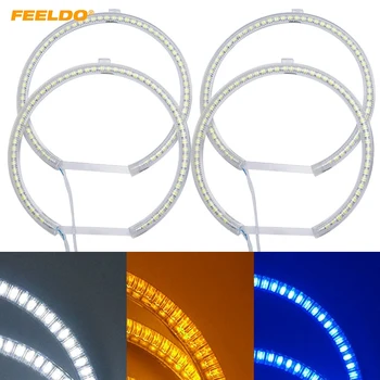 

FEELDO 4pcs/Set Car LED Halo Rings Angel Eyes DRL Head Lamp For BMW E39 OEM(01-03)