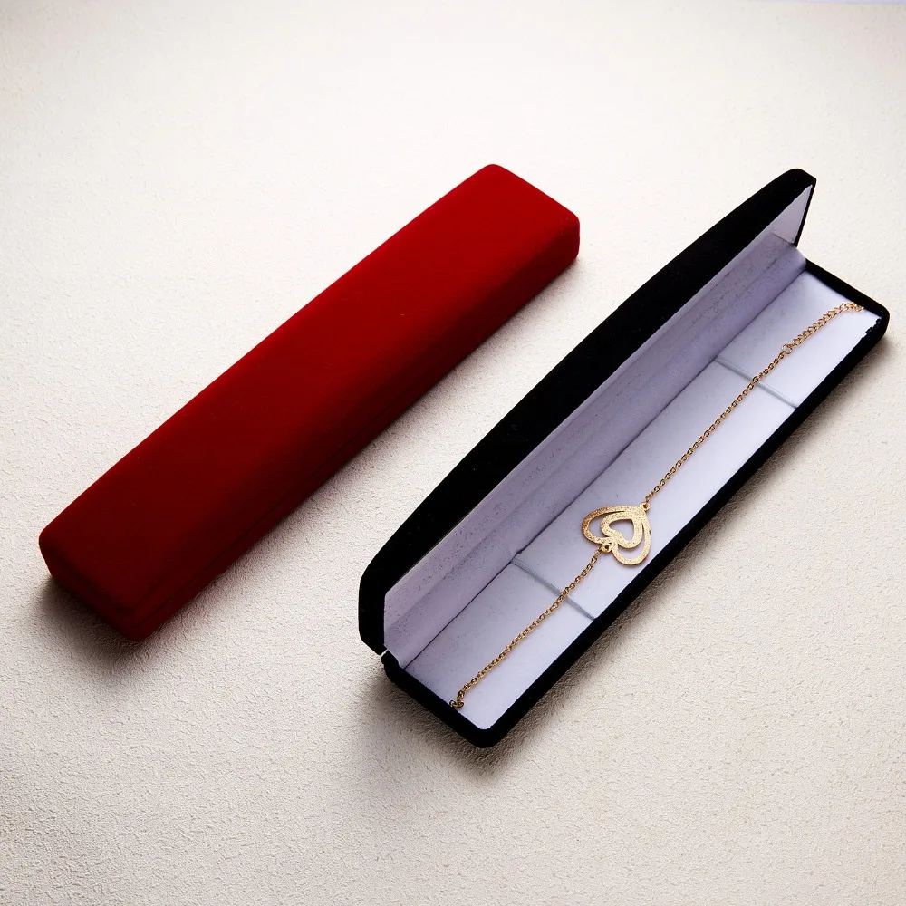 Прямоугольное Ожерелье сумка с браслетом декоративная коробка ювелирные изделия Подарочная Бумага Коробка органайзер Шарм ювелирные