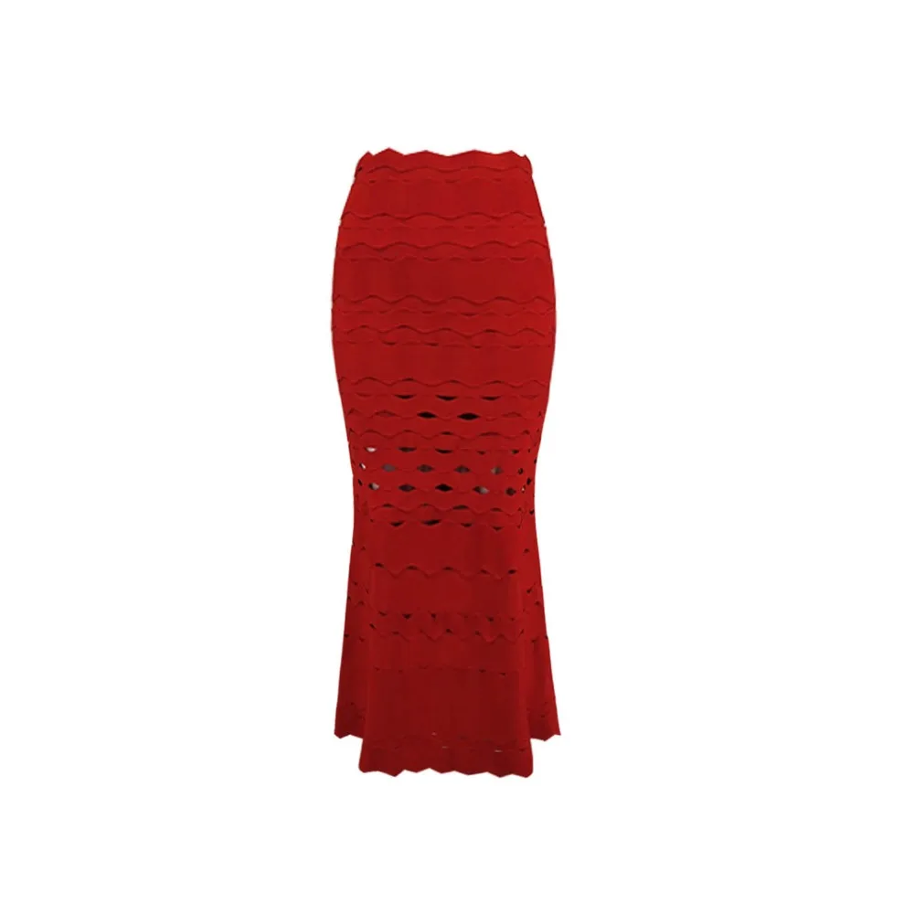 kaki Jupe Patchwork multi Ligne Rouge Mode Blanc De Partie Femmes rouge Célébrité Beige Bureau Travail Dames Jacquard blanc Noir Mi Une Noir mollet Bandage Nouvelle qHxz441wS