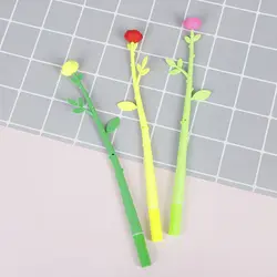 Силиконовые Красочные Креативные милые цветочные гелевые ручки Канцтовары офисный школьный принадлежности подарок моделирование ручки