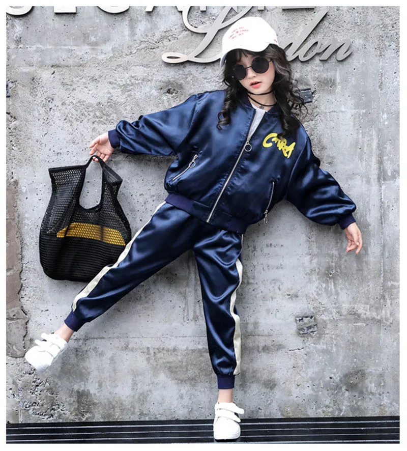 Autumn sports suit for girls Clothes Long Sleeve Kids Outfits Clothing Girl jacket + pants Set 2 PCS clothing for girls  (13)