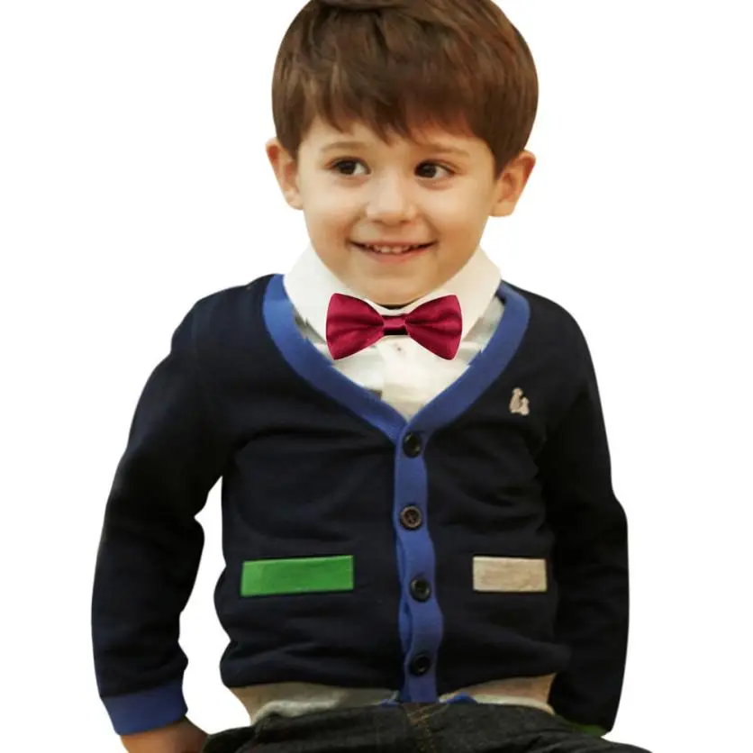 5 Прямая поставка; Новинка года; модный детский однотонный галстук-бабочка для школьников; популярный комплект одежды из полиэстера;