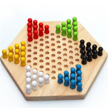 

Most Popular Traditional Hexagon Wooden Chinese Checkers Family Game Set S504