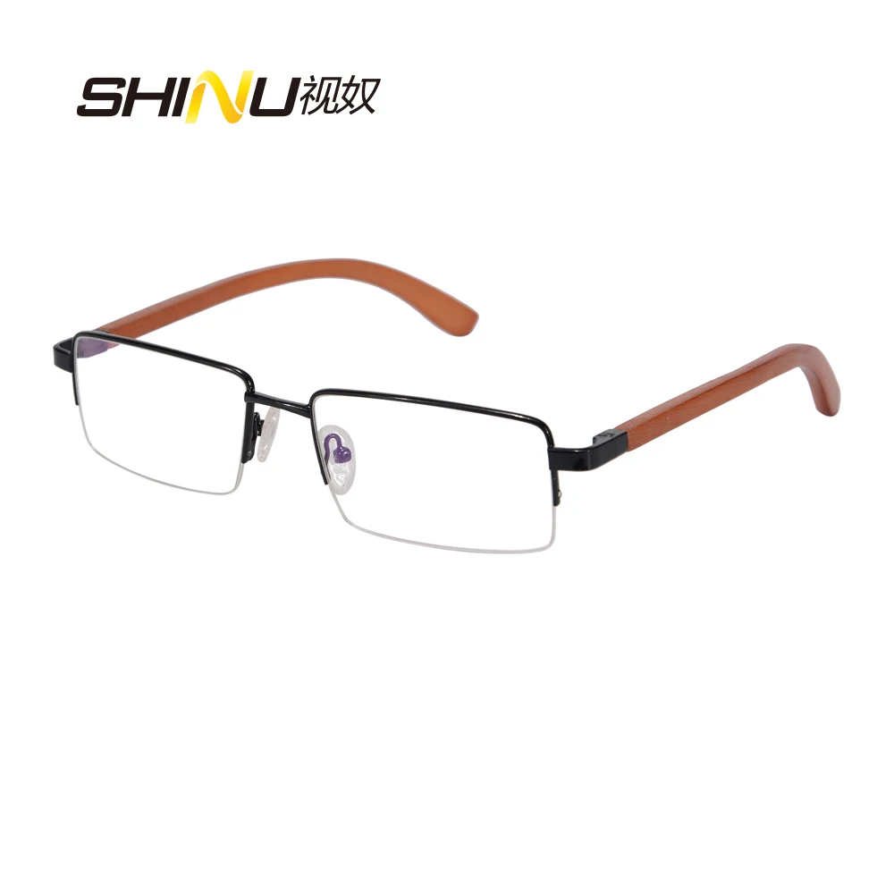 

Wood Bamboo Glasses Excellent Metal Frame Wooden Leg Eyeglasses Optical Frame Prescription Myopia Eyewear Frames Oculos De Grau