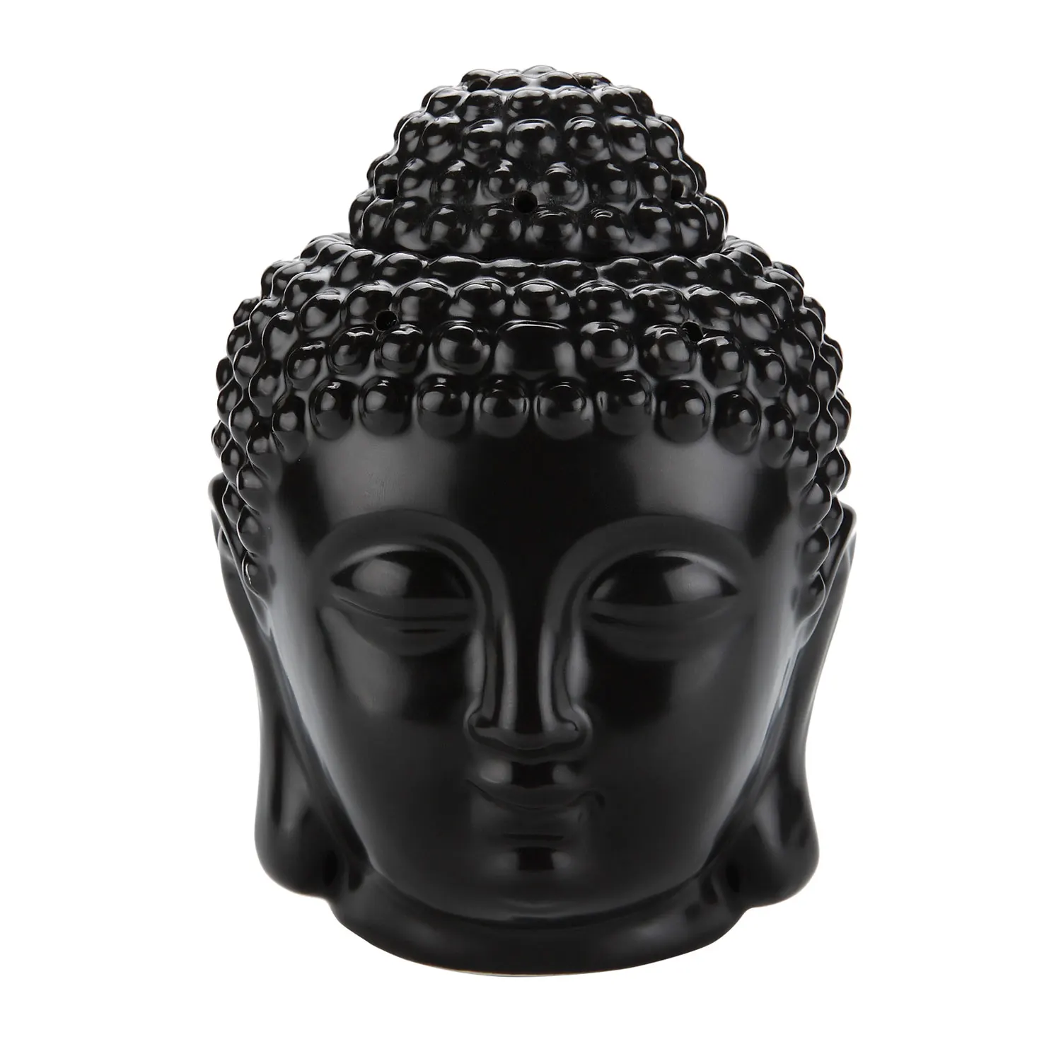 

Ceramic Buddha Head Essential Oil Burner with Candle Spoon Aromatherapy Wax Melt Burners Diffuser Tealight Holders Ornament