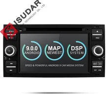 Isudar Car Multimedia Player Android 9 GPS Autoradio 2 Din 7 Pollici Per Ford/Mondeo/Focus/Transit /C-MAX/S-MAX/Fiesta/2 GB di RAM DVD