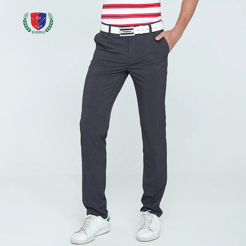 EVERIO Newest Summer Men's Golf Pants Plaid Golf Trainning Pants Outdoor Sports Breathable Long Trouser 5Colors2