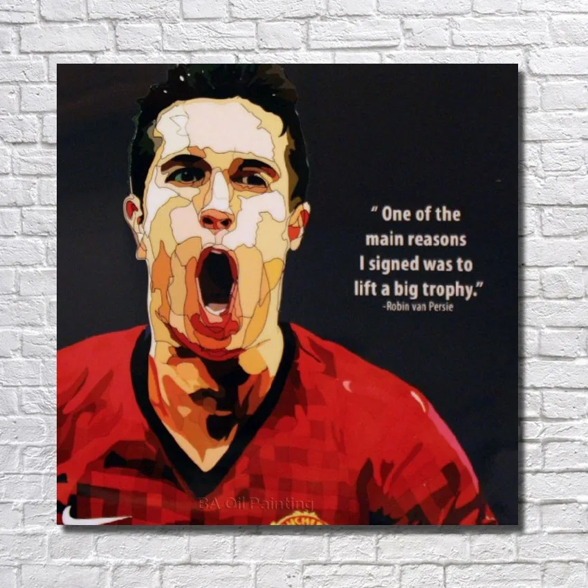 

Free Shipping High Quality Oil Painting On Canvas Football Poster Pop Art Hand painted Canvas Wall Pictures For Living Room