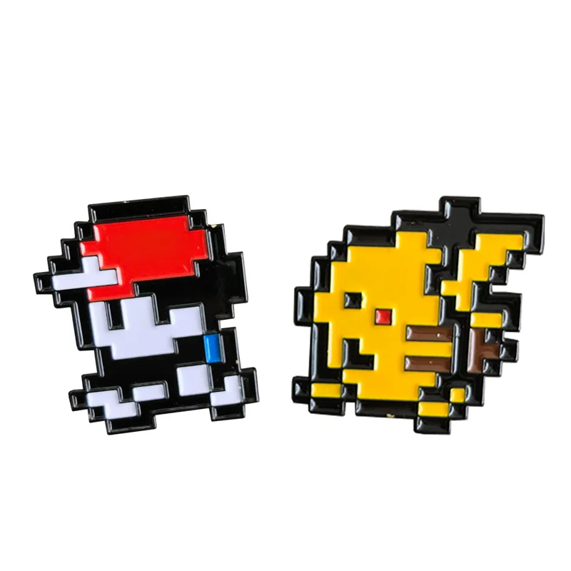 

Pokemon Sprite Pixel 8 bit Enamel Pin Badges Pikachu