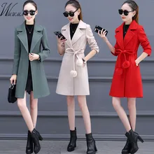 Женский зимний шерстяной длинный кардиган, пальто с поясом, открытый плащ, утолщенная Повседневная Женская куртка, пальто, женское модное манто