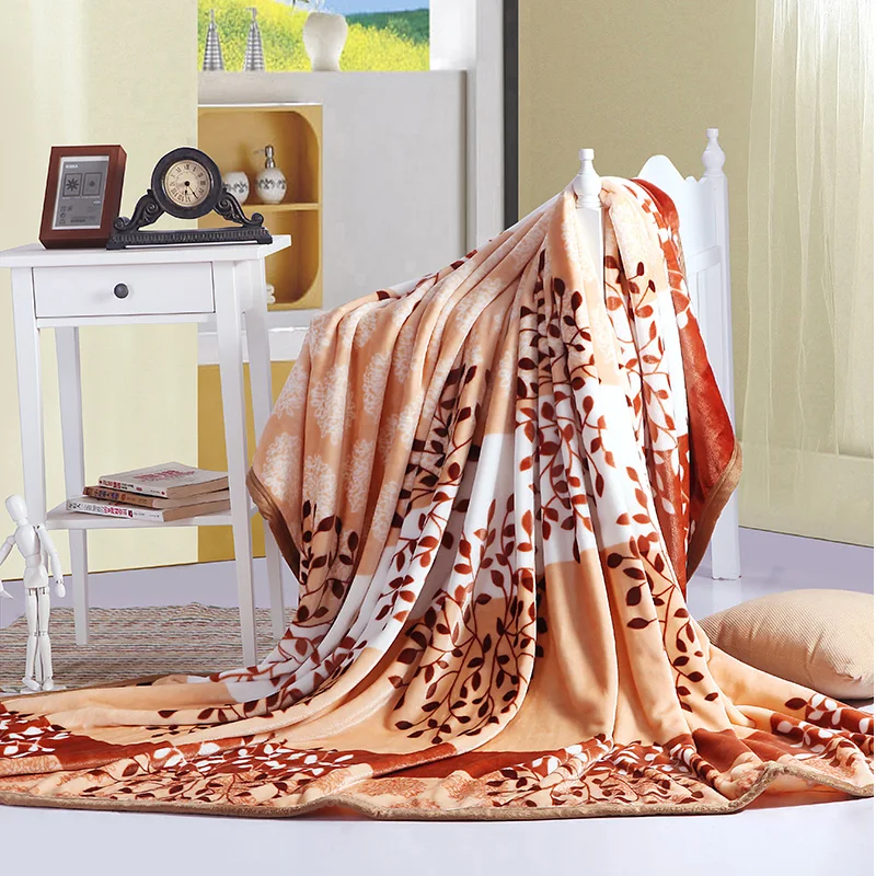

Tree High quality Thicken plush bedspread blanket 200x230cm High Density Super Soft Flannel Blanket for the sofa/Bed/Car