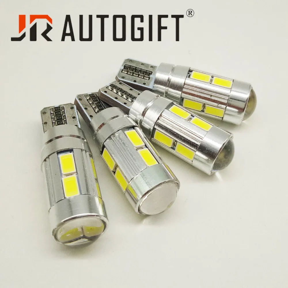 10x Стайлинг автомобиля авто светодиод T10 194 W5W Canbus 10 SMD 5630 светильник лампа 12 24 В без