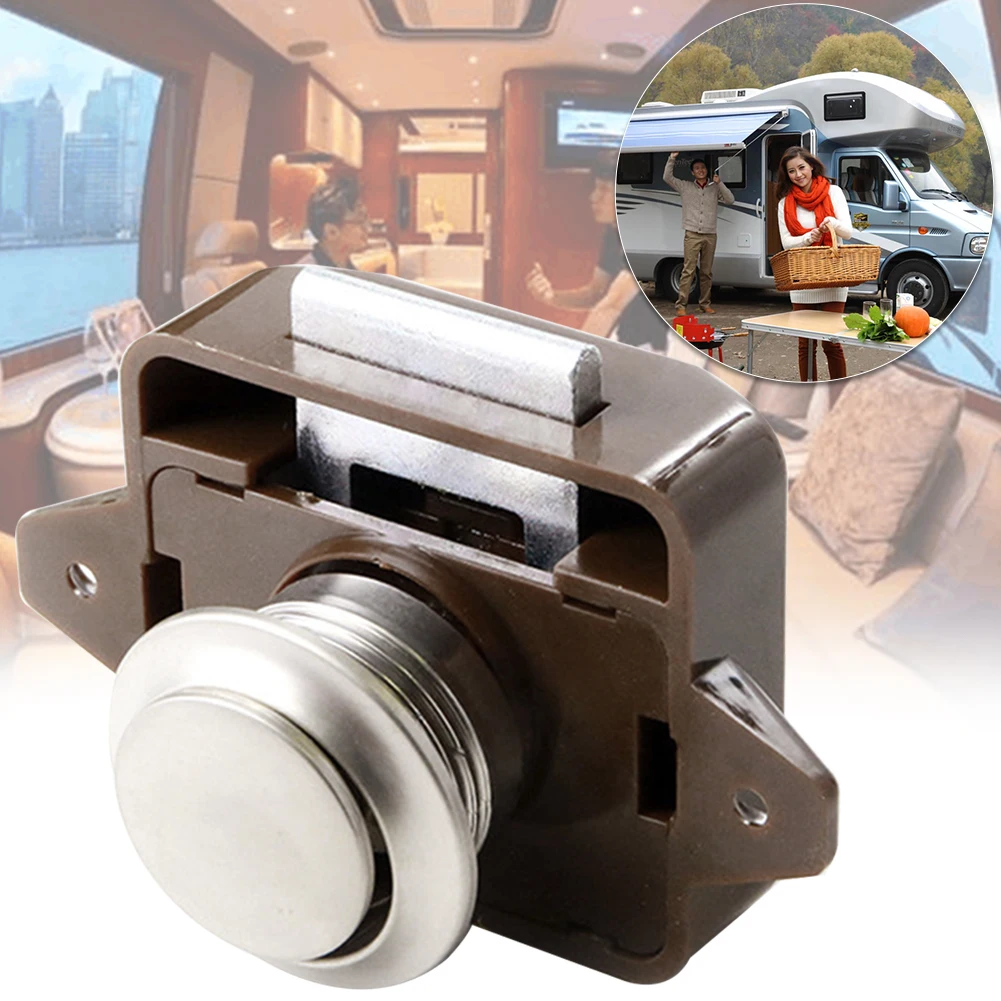 

Knob Drawer Cupboard Cabinet Motorhome Hardware Handle Home Push Button Latch Zinc Alloy Door Lock Caravan