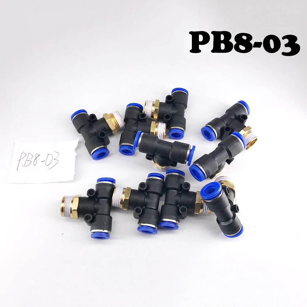 Бесплатная доставка 20 шт./партия 10 PB8-03 8 мм --- 3/8 &quotрезьбовой мужской&quot Т