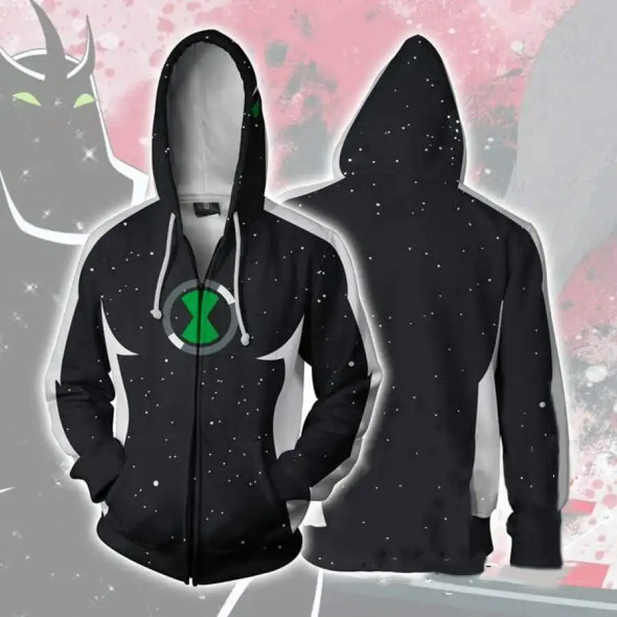 Ben 10 Tennyson куртка с капюшоном Kineceleran Толстовка Косплей Костюм Мода 3D печать на
