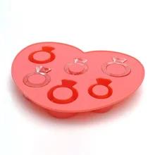 Силиконовые любовь лед кольцо с кубиком льда модель пластиковая коробочка Кольцо с бриллиантом куб лоток