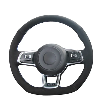 

DIY Black Suede Car Steering Wheel Cover for Volkswagen VW Golf 7 GTI Golf R MK7 VW Polo GTI Scirocco Accessories Parts