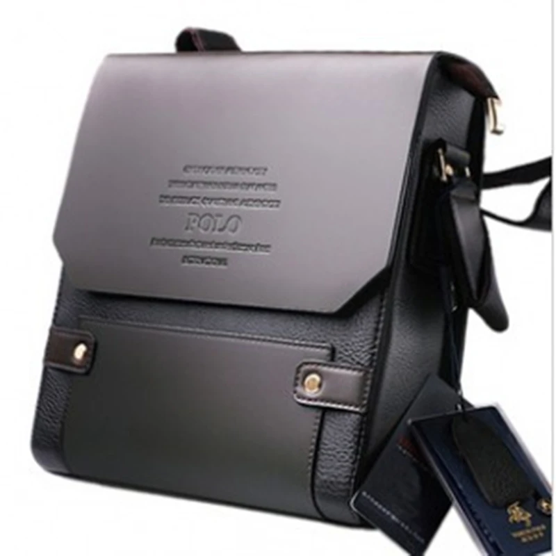 

Fashion TOP Leather Men messenger bags Cover closure Business briefcase male crossbody bags Man shoulder bags handbag