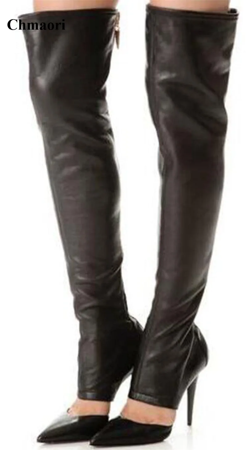 pointed toe over the knee boots