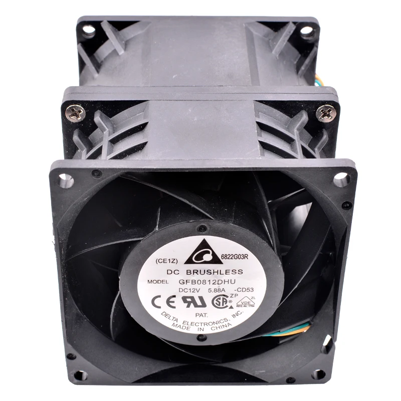 Brand new original Delta GFB0812DHU 80x80x90mm DC12V 5.88A Servo server large air volume cooling fan
